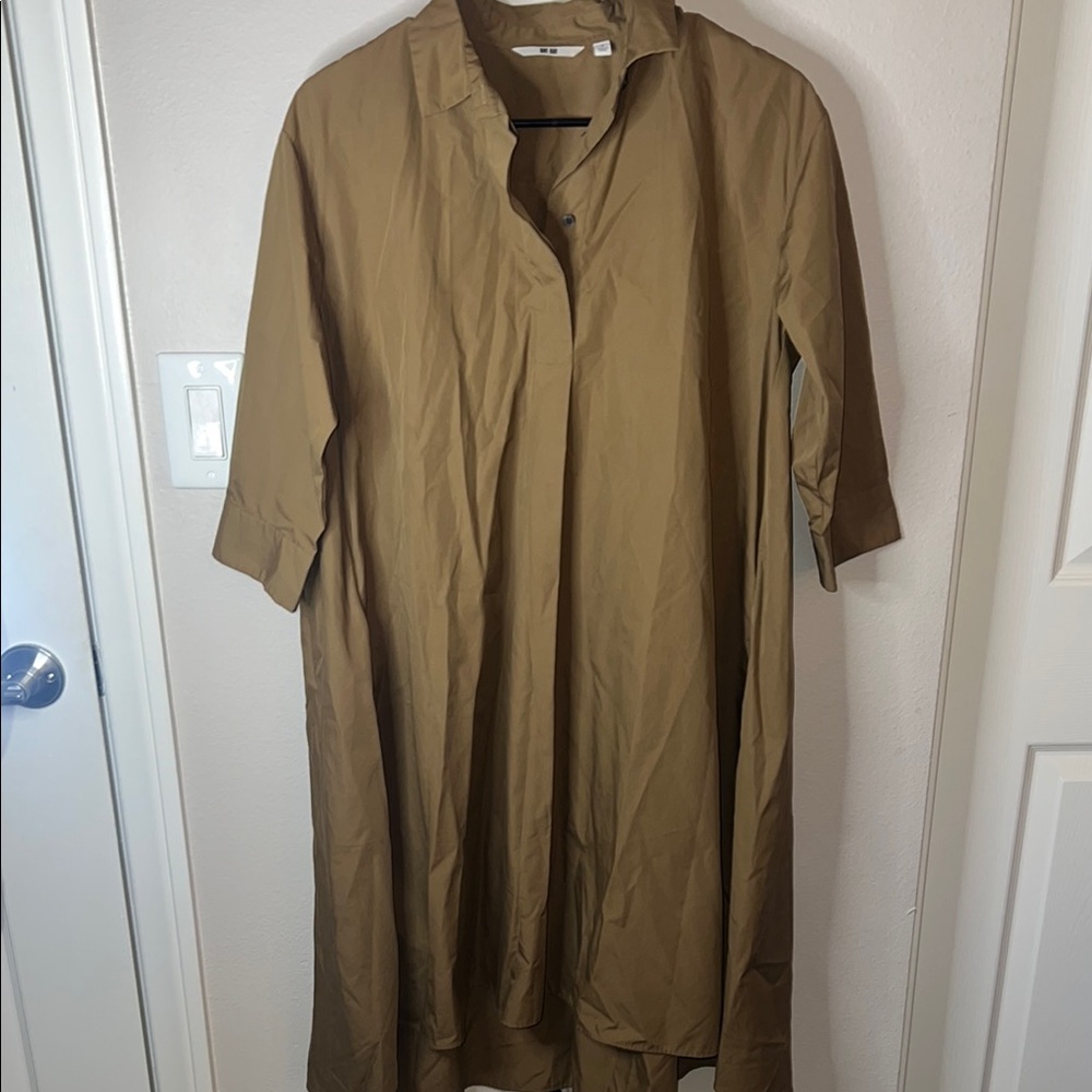 Uniqlo Brown Casual Button Down Dress